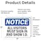 Signmission All Visitors Must Sign, Vinyl Decal, 7in W x 5in L, 2PK OS-2PACK-NS-D-57-L-15244 - alternate 2